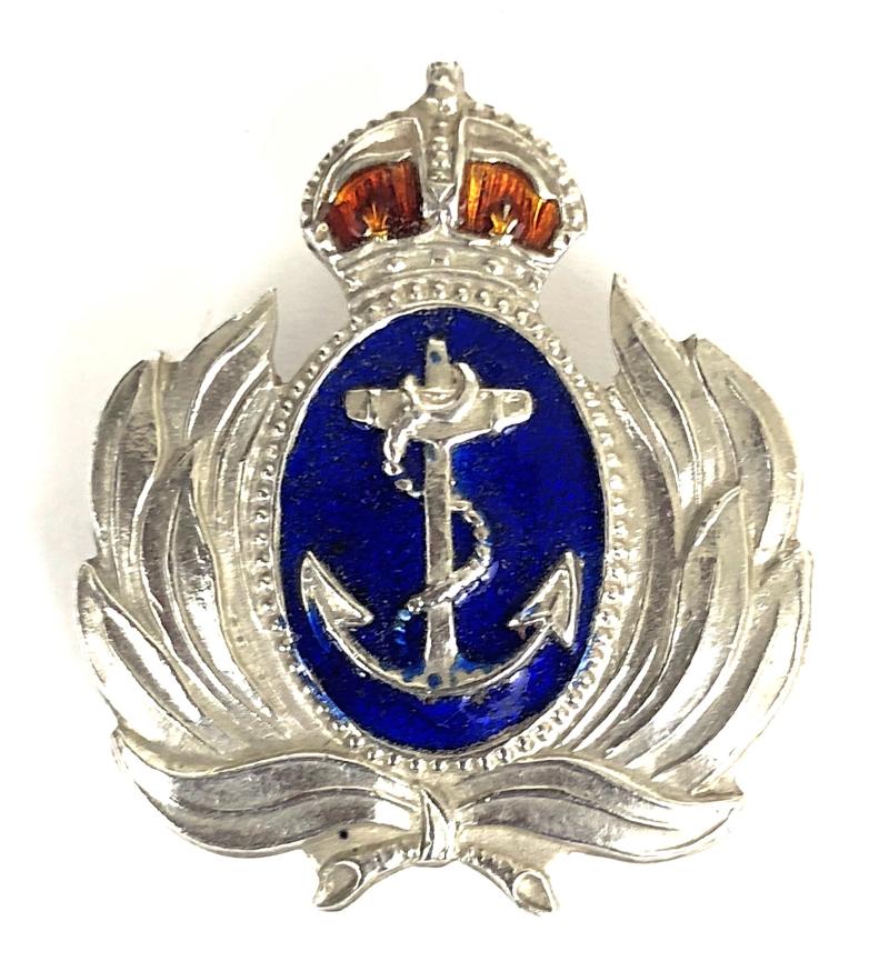 WW1 Royal Navy Officer's Style Silver & Enamel Sweetheart Brooch