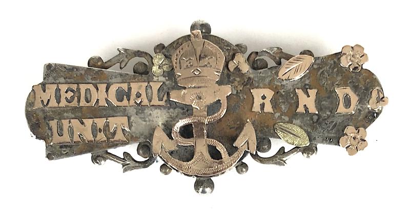 Royal Naval Division RND Medical Unit 1914 Hm Silver Sweetheart Brooch
