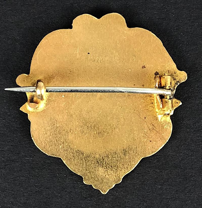 WW1 Royal Scots Fusiliers white faced enamel sweetheart brooch